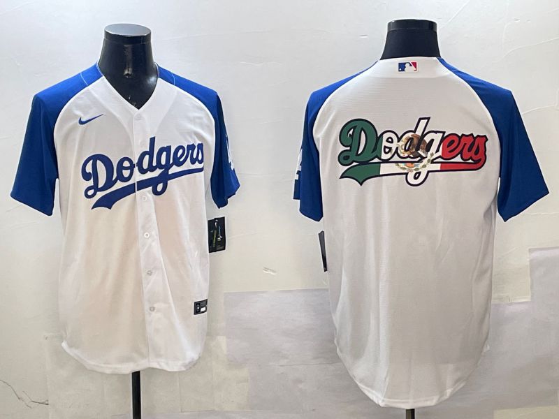 Men Los Angeles Dodgers Blank White blue Game 2025 Nike MLB Jersey style 9